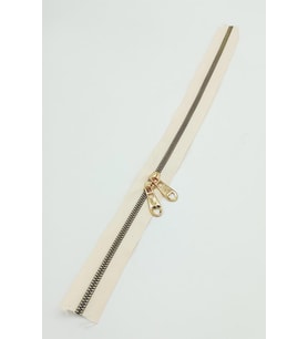 Angel Çanta Aksesuar Çift Başlı Krem Fermuar Light Gold Metal 40 Cm