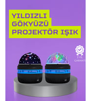 Northcity USB Yıldız Projektör Uyku Lambası - Döner Galaxy Işık Şovu ve Gece Lambası