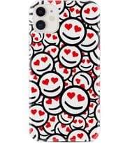 Apple iPhone 11 12 13 Mini Kılıf Desemli Silikon Gülen Surat 1774
