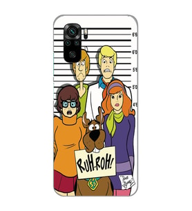 Xiaomi Redmi Note 10 / Note 10S Uyumlu Scooby Doo Tasarımlı Şeffaf Telefon Kılıfı