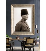 Gümüş Çerçeveli Atatürk Tablo za46