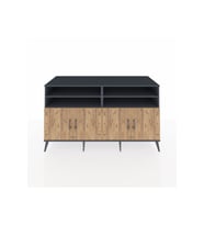 Kronos Konsol 6 Raflı 4 Kapaklı 176x59x99 Antrasit-Çam/Aytaşı