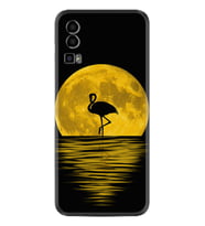 General Mobile GM 23 Kılıf Silikon Desen Özel Seri Ay ve Flamingo 1775