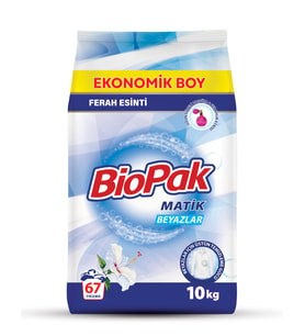 BİOPAK MATİK TOZ DETERJAN 10KG BEYAZLAR