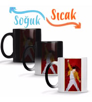 Freddie Mercury 14 Sihirli Kupa Bardak Porselen
