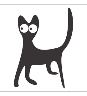 KEDİ FOLYO STİCKER 70cm Uzunluk (Karışık)