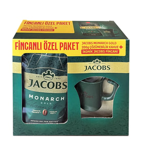 Jacobs Monarch Gold 200 gr İkonik Jacobs Fincanlı Set