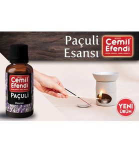Cemilefendi Uçucu Yağ Paçuli Esans Tütsü, Buhurdanlık 10 ML