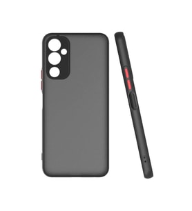 Vendas Tecno Pova 4 Uyumlu Mara Serisi Arkası Mat Renkli Hux Silikon Kılıf (Siyah)
