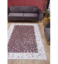 Dijital Kaymaz Yıkanabilir Beyaz Modern Salon Halısı Mutfak Halısı Koridor Halısı Yolluk HLN5009
