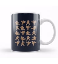 Gingerbread Man Ninjas Christmas Kupa Bardak Porselen