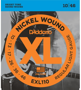 D'Addario EXL110 XL Nickel Serisi Elektro Gitar Tel Seti (Regular Light - 10-46)