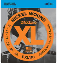 D'Addario EXL110 XL Nickel Serisi Elektro Gitar Tel Seti (Regular Light - 10-46)