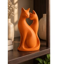 Kedi Çifti Biblo — Minimalist Dekorasyon