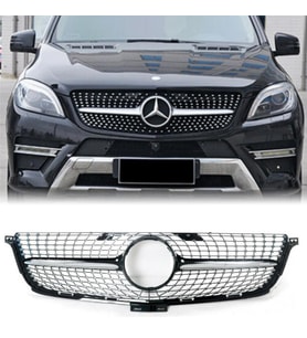 ML Serisi W166 Ön Panjur Krom/Gümüş Diamond 2013-2015