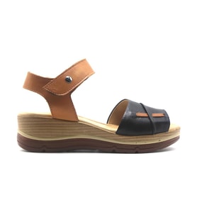 Venüs 2313402 Kadın Deri Sandalet (Siyah)