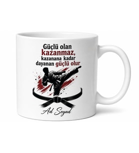 Dövüş Sanatları Karate Kuşağı Ringin Yıldızı Savunma Gücü Kupa Bardak Hediye