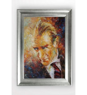 Gümüş Çerçeveli Atatürk Tablo a177