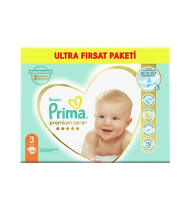 Prima Bebek Bezi Premium Care 3 Beden Midi Fırsat Paket 96 Adet - Standart