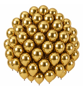 Altın Renk Lateks krom Balon (30 cm) - 50 Adet