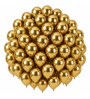 Altın Renk Lateks krom Balon (30 cm) - 50 Adet