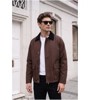 Gabardin Torba Cep Tasarım Ceket/Mont