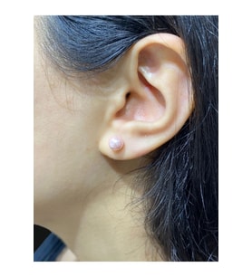 925 Ayar Pembe İnci Küçük Top Gümüş Küpe 6 mm