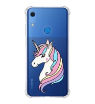 Huawei Y6s Uyumlu Köşe Korumalı Antişok Kapak Unicorn Tasarımlı Şeffaf  Kılıf