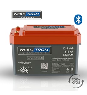 WEKSTROM GERMANY Lityum Demir Fosfat Akü 12,8 V 315 Ah LiFePO4