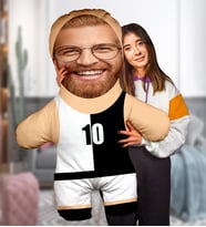 eJOYA Kişiye özel Şampiyon Basketbolcu Peluş Oyuncak 100x80 cm 114833 (Siyah - Beyaz)