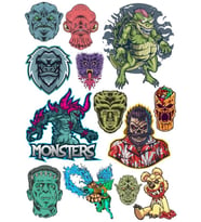 Canavar Sticker Set 15 Parça Telefon, Tablet, Defter, Laptop Sticker