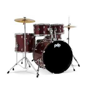 PDP Drums centerstage 20 Inch 5-Parça Akustik Davul Seti (Ruby Red Sparkle)