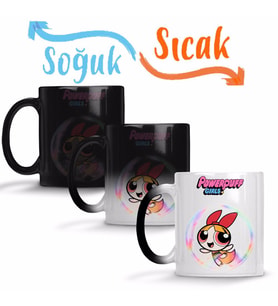 Bubbles Powerpuff Girls Sihirli Kupa Bardak Porselen