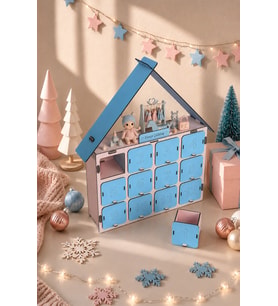 Adventa Advent Calendar Ahşap 12 Boş Çekmeceli Numaralı Karne Tatil Bayram Yılbaşı Doğum Günü Ödül ve Sürpriz Hediye Kutusu Seti Çocuk Odası Dekoru Aktivite Takı Koleksiyon Kutusu