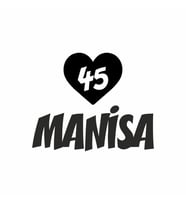 Kalpli 45 Manisa Araba Sticker siyah 20x15 CM (Siyah)