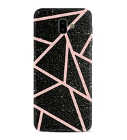 Samsung J6 Plus J7 Prime J7 Pro M20 Kılıf Desenli Silikon Pembe Şeritli Mermer 1312