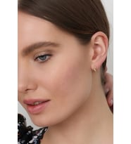 Kadın 925 Ayar Zirkon Taşlı Burgu Küpe (Altın)