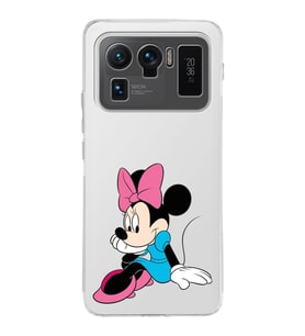 Xiaomi Mi 11 Ultra Uyumlu Kamera Korumalı Kapak Minnie Mouse Tasarımlı Şeffaf Silikon Kılıf