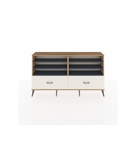 Arges Konsol 6 Raflı 2 Çekmeceli  176x30x99 Çam-Antrasit/Aytaşı