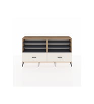 Arges Konsol 6 Raflı 2 Çekmeceli  176x30x99 Çam-Antrasit/Aytaşı