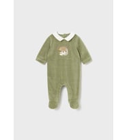 Mayoral Newborn Erkek Bebek Kadife Tulum Yeşil