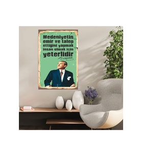 Ahşap Retro Mdf Poster , Komik Sözler , Duvar Yazıları , Manzara ,  Tarih , Edebiyat - Tbl0425