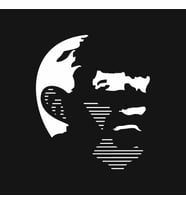 Atatürk Silüet Sticker17x17 Cm Beyaz