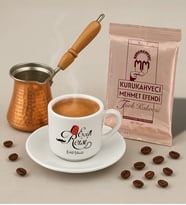 BK Gift Kişiye Özel İsimli Evin Reisi Tasarımlı Türk Kahvesi Fincanı & Bakır Cezve & Türk Kahvesi Seti-2, Arkadaş Hediye, Sevgiliye Hediye