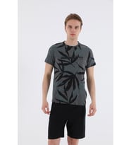 Maraton Regular Erkek Bisiklet Yaka Siyah T-shirt