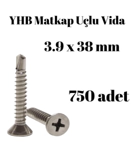 Matkap Uçlu Vida YHB 3.9x38 750'li Paket
