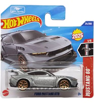 Hot Wheels - Ford Mustang Gtd - Mustang 60. 1/5 - Hyw19 - Kısa Kart - Gümüş Metalik - 60 Yıl - Matte (Çok Renkli)