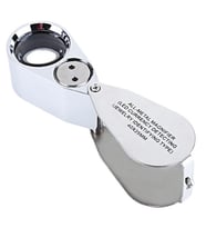 Kontrol Için Özel Kutulu Metal Işıklı Lup 40X25