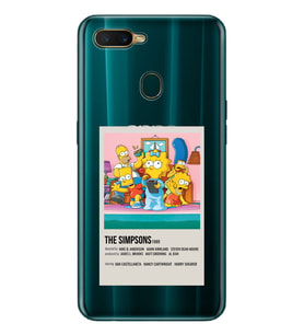 Oppo A5S/AX7/A12 Uyumlu The Simpsons Aile Desenli Şeffaf Telefon Kılıfı