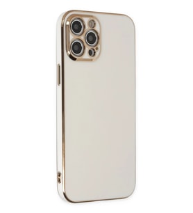 Newface Apple iPhone 12 Pro Kılıf Volet Silikon - Beyaz